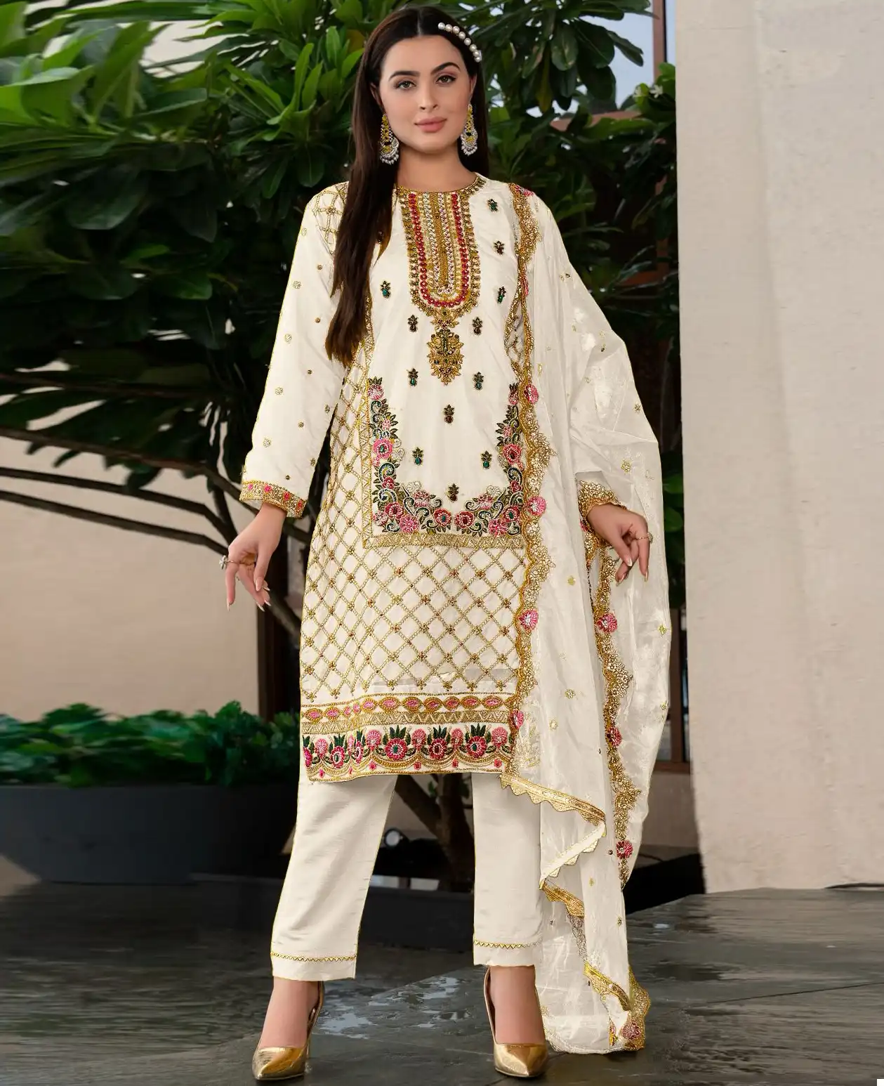 Fepic D 5431 Organza Wholesale Pakistani Salwar Suit Catalog