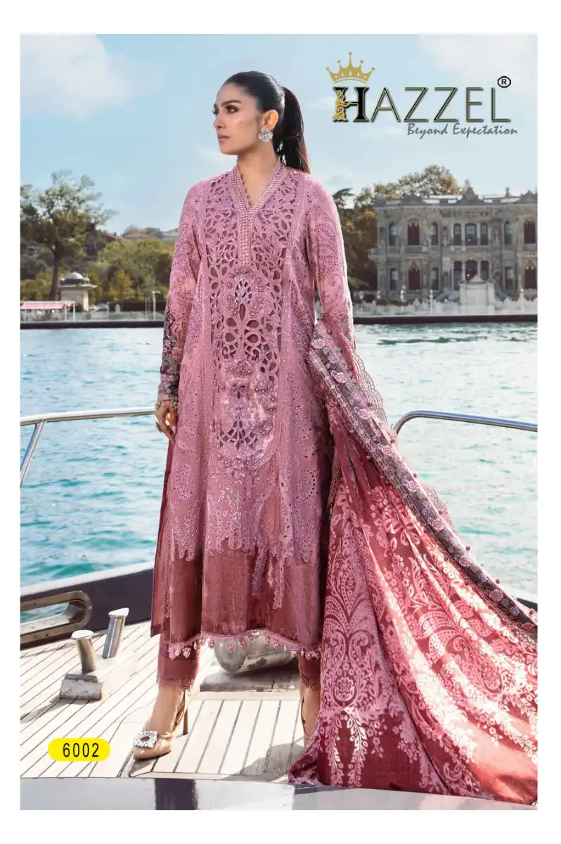 Hazzel Prints Mariab B Vol 6 Rayon Cotton Wholesale Pakistani Salwar Suit Catalog - Image 2