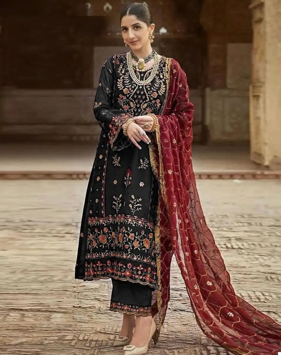 Hoor Tex H 174 Faux Georgette Wholesale Pakistani Salwar Suit Catalog