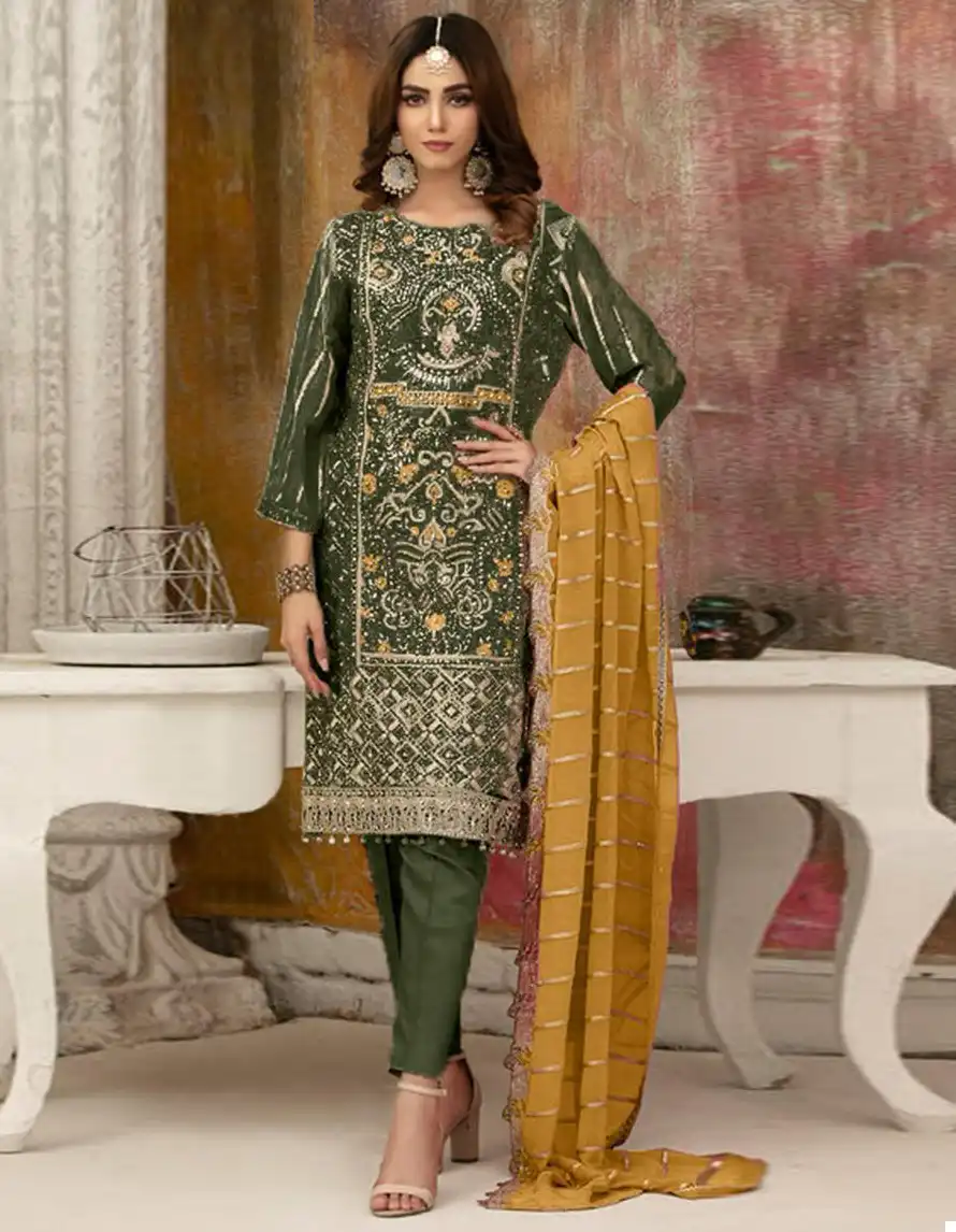 Hoor Tex H 238 Faux Georgette Wholesale Pakistani Salwar Suit Catalog