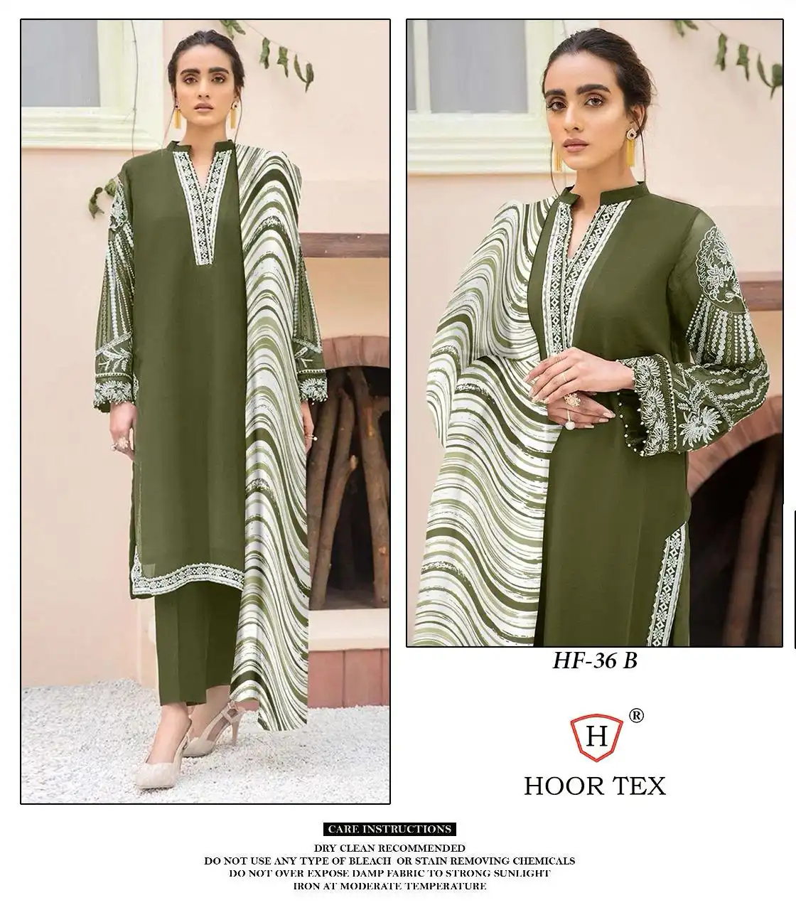 Hoor Tex Hf 36 Georgette Wholesale Pakistani Salwar Suit Catalog - Image 2