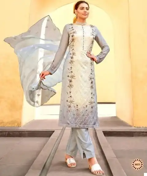 Hotlady Tasmeen Pure Viscose Chinnon Wholesale Fancy Salwar Suit Catalog