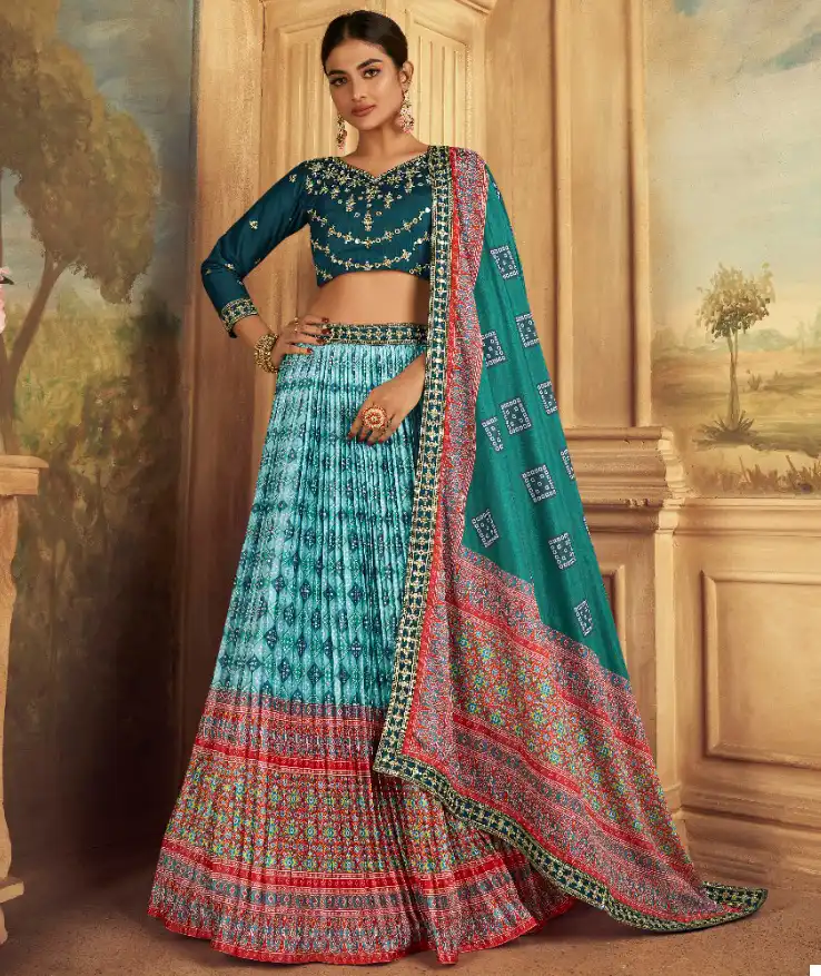 Kamakshi Satrangi Gajji Silk Wholesale Lehenga Catalog