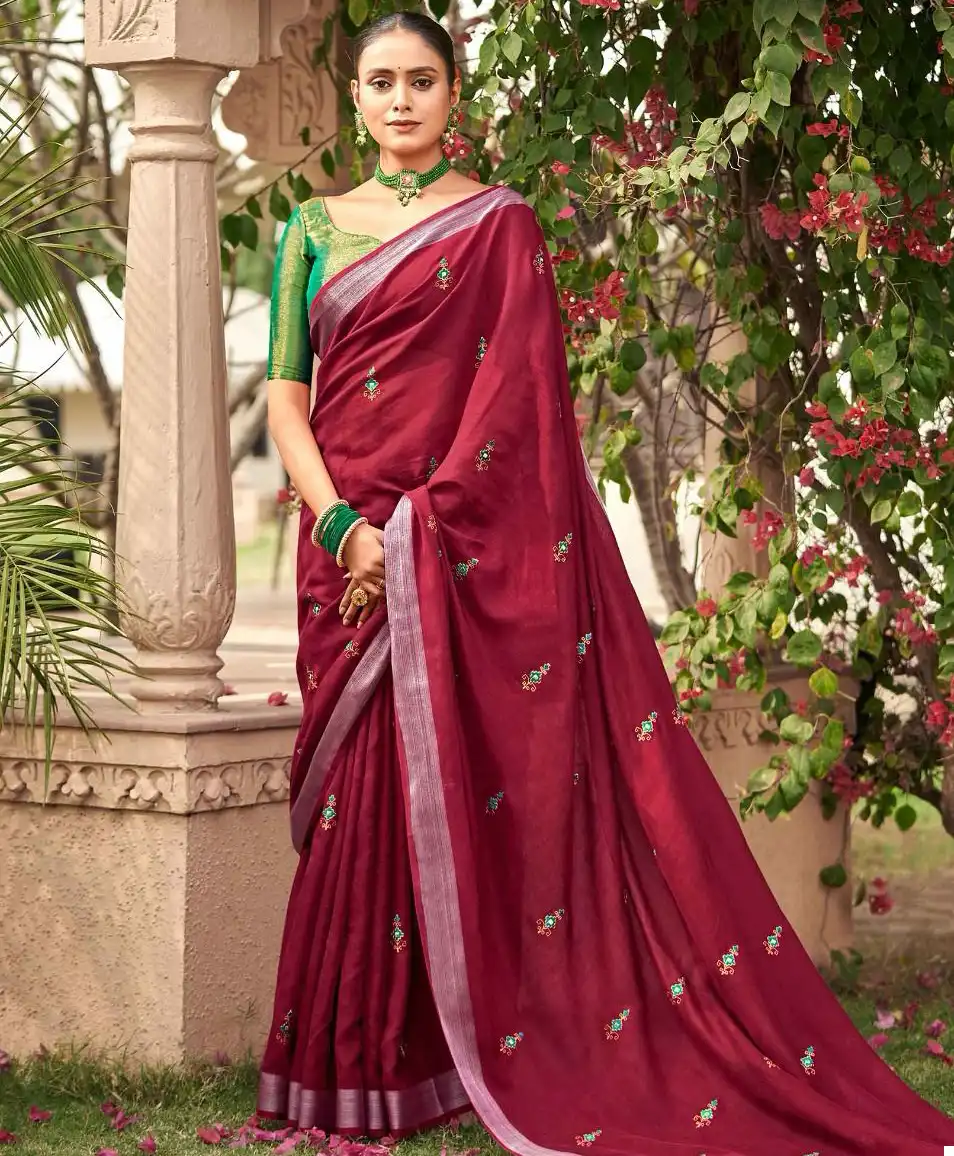 Kashvi Creation Malika Pure Linen Wholesale Fancy Sarees Catalog