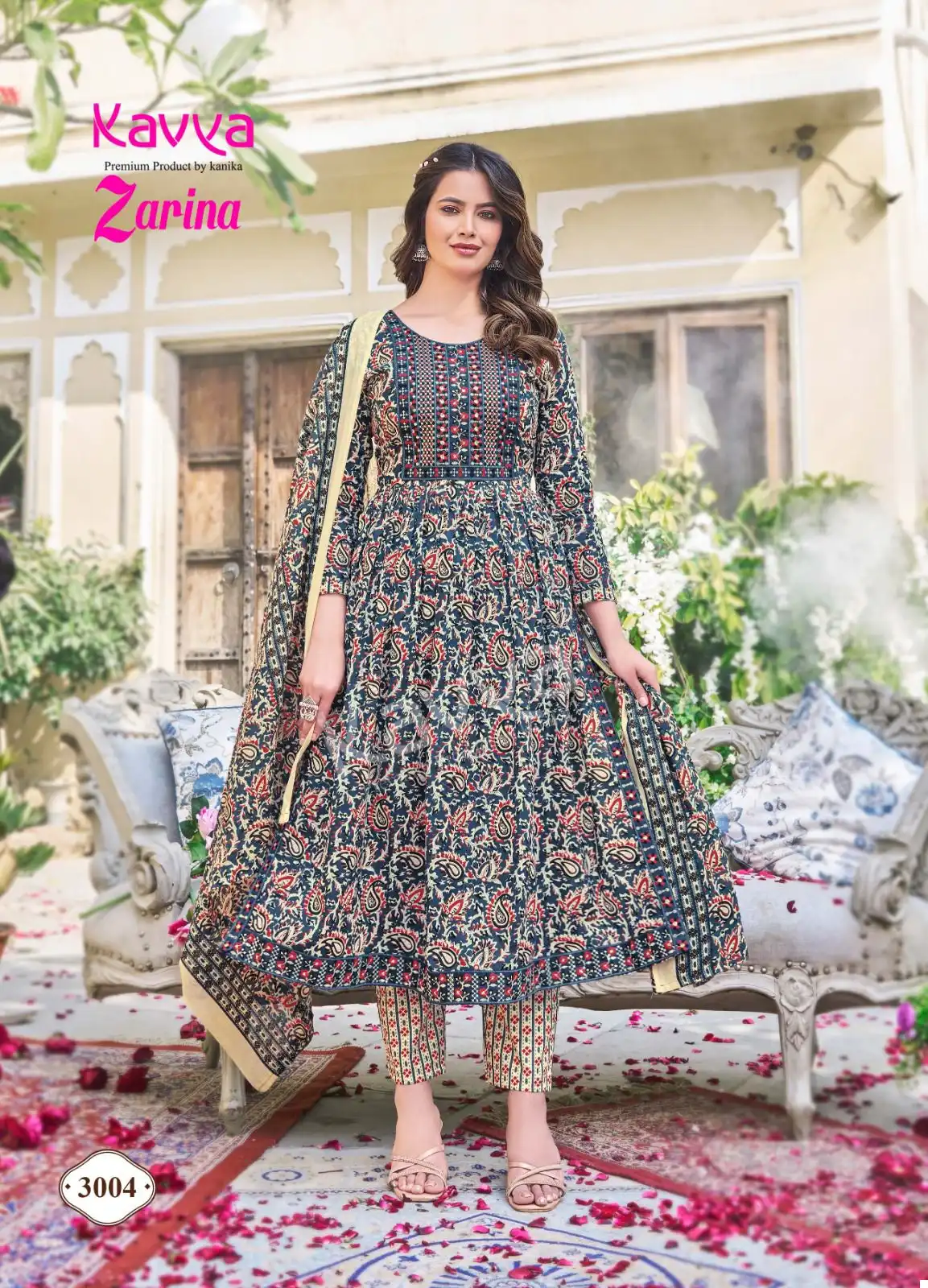 Kavya Zarina Vol 3 Pure Cambric Cotton Wholesale Readymade Salwar Suit Catalog — Wholesale Salwar Suits, Kavya wholesale from Surat - Gallery Image 5