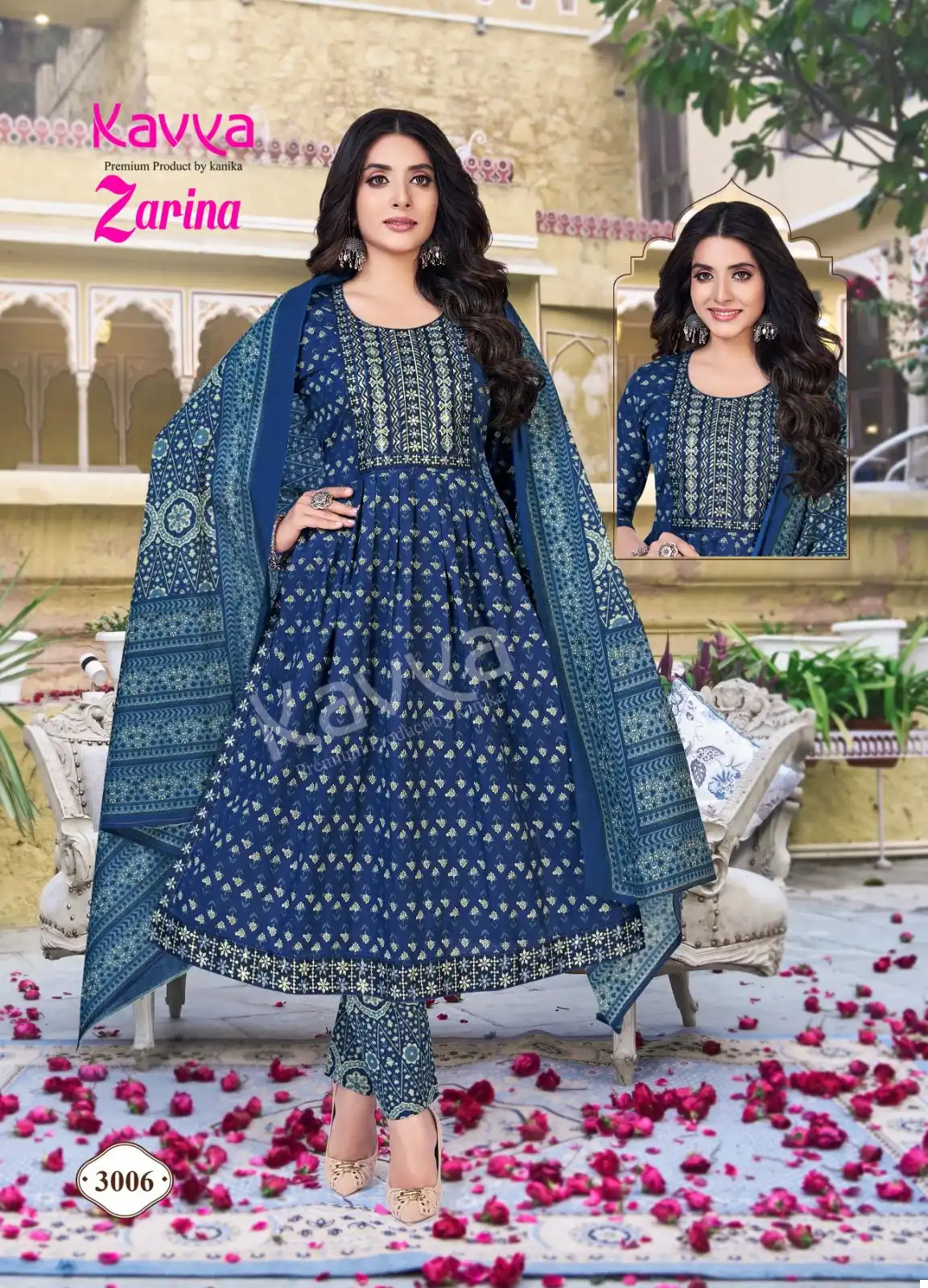 Kavya Zarina Vol 3 Pure Cambric Cotton Wholesale Readymade Salwar Suit Catalog — Wholesale Salwar Suits, Kavya wholesale from Surat - Gallery Image 6