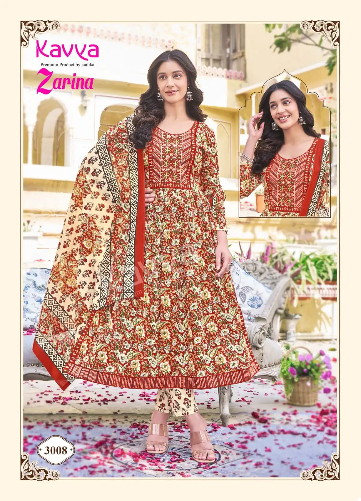 Kavya Zarina Vol 3 Pure Cambric Cotton Wholesale Readymade Salwar Suit Catalog — Wholesale Salwar Suits, Kavya wholesale from Surat - Gallery Image 7