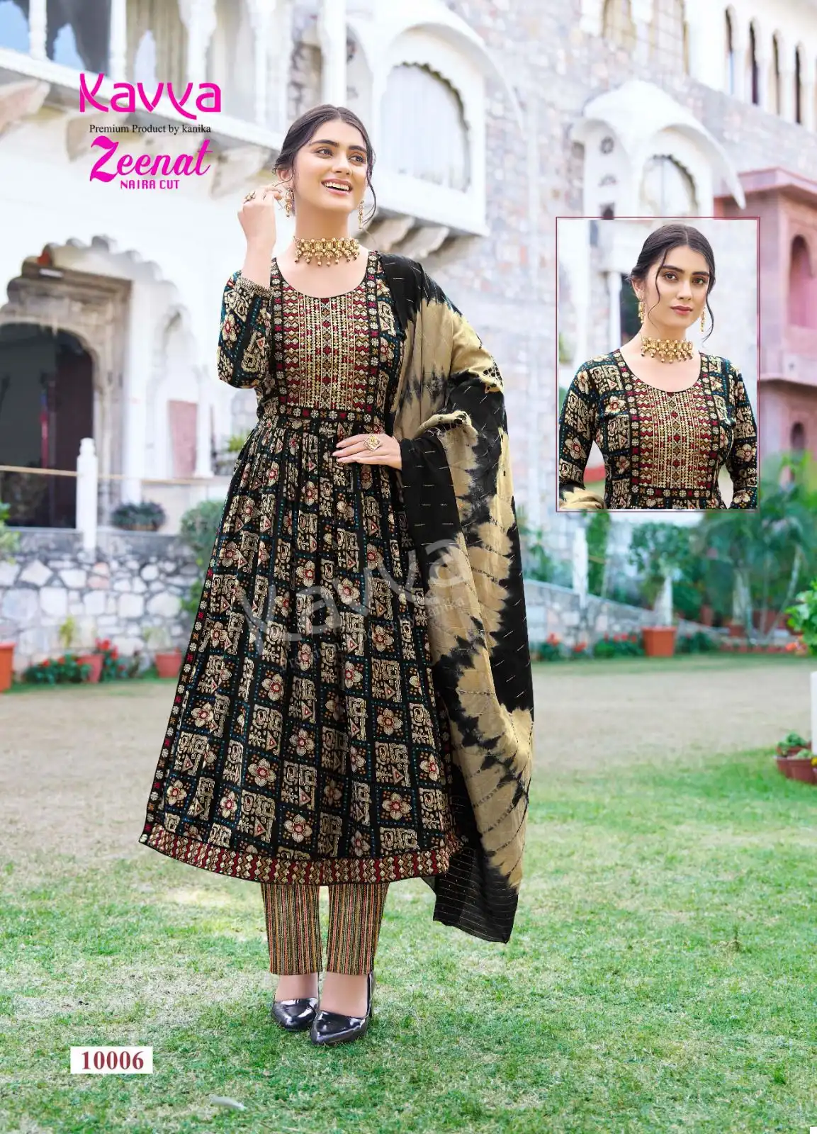 Kavya Zeenat Vol 10 Capsule Foil Print Wholesale Readymade Salwar Suit Catalog — Wholesale Salwar Suits, Kavya wholesale from Surat - Gallery Image 2