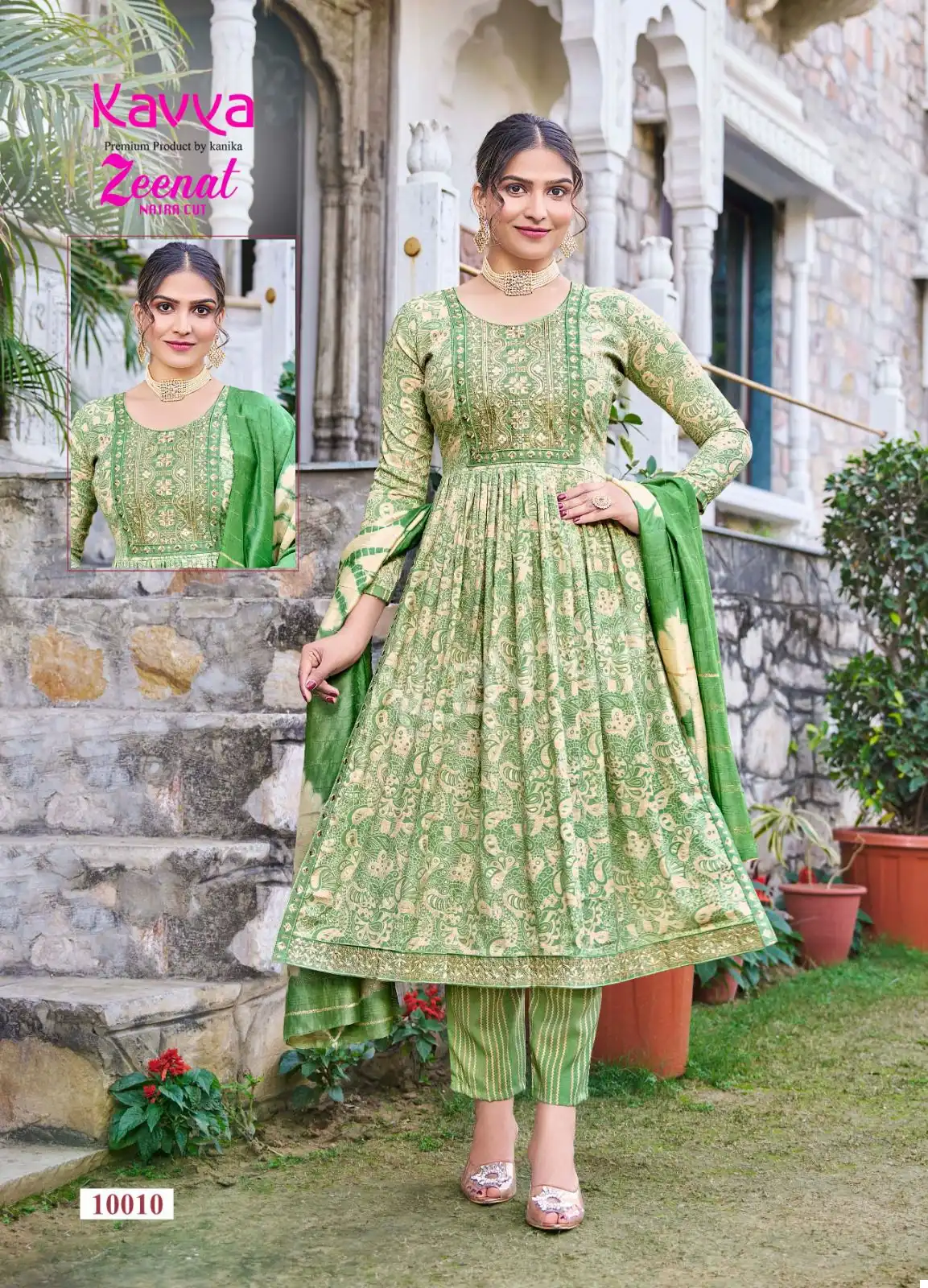 Kavya Zeenat Vol 10 Capsule Foil Print Wholesale Readymade Salwar Suit Catalog — Wholesale Salwar Suits, Kavya wholesale from Surat - Gallery Image 7