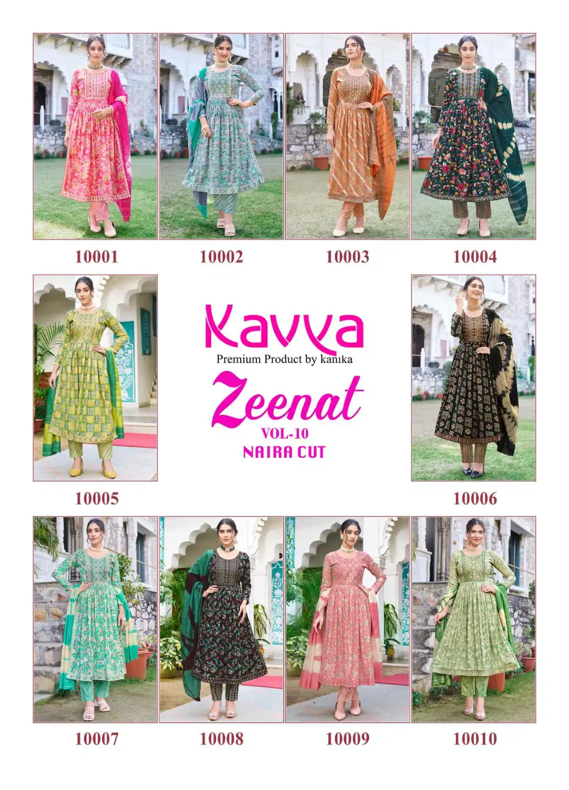 Kavya Zeenat Vol 10 Capsule Foil Print Wholesale Readymade Salwar Suit Catalog — Wholesale Salwar Suits, Kavya wholesale from Surat — view 11