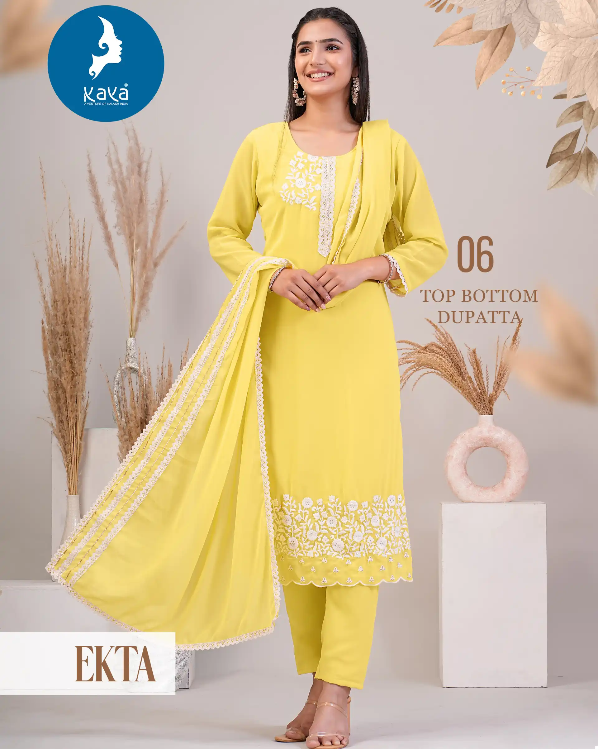 Kaya Ekta Georgette Wholesale Readymade Salwar Suit Catalog