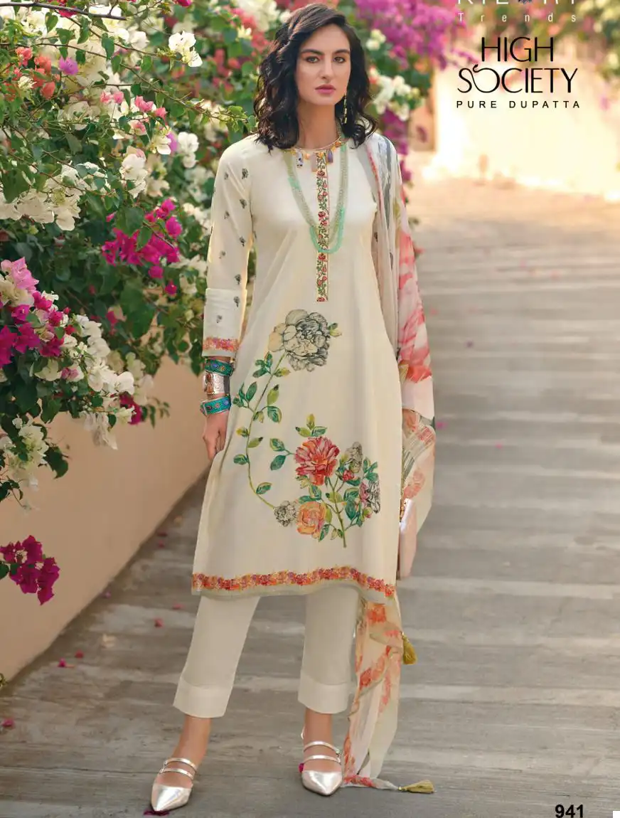 Kilory Trendz High Society Pure Lawn Cotton Wholesale Fancy Salwar Suit Catalog