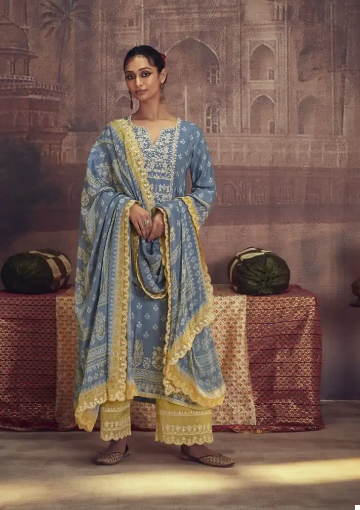 Kimora Mehboob Pure Muslin Digital Print Wholesale Fancy Salwar Suit Catalog — Wholesale Salwar Suits, MPA wholesale from Surat - Gallery Image 2