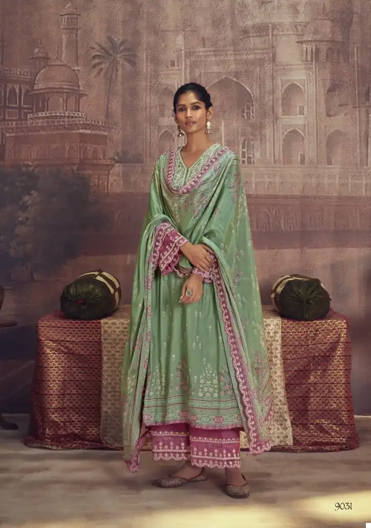Kimora Mehboob Pure Muslin Digital Print Wholesale Fancy Salwar Suit Catalog — Wholesale Salwar Suits, MPA wholesale from Surat - Gallery Image 3