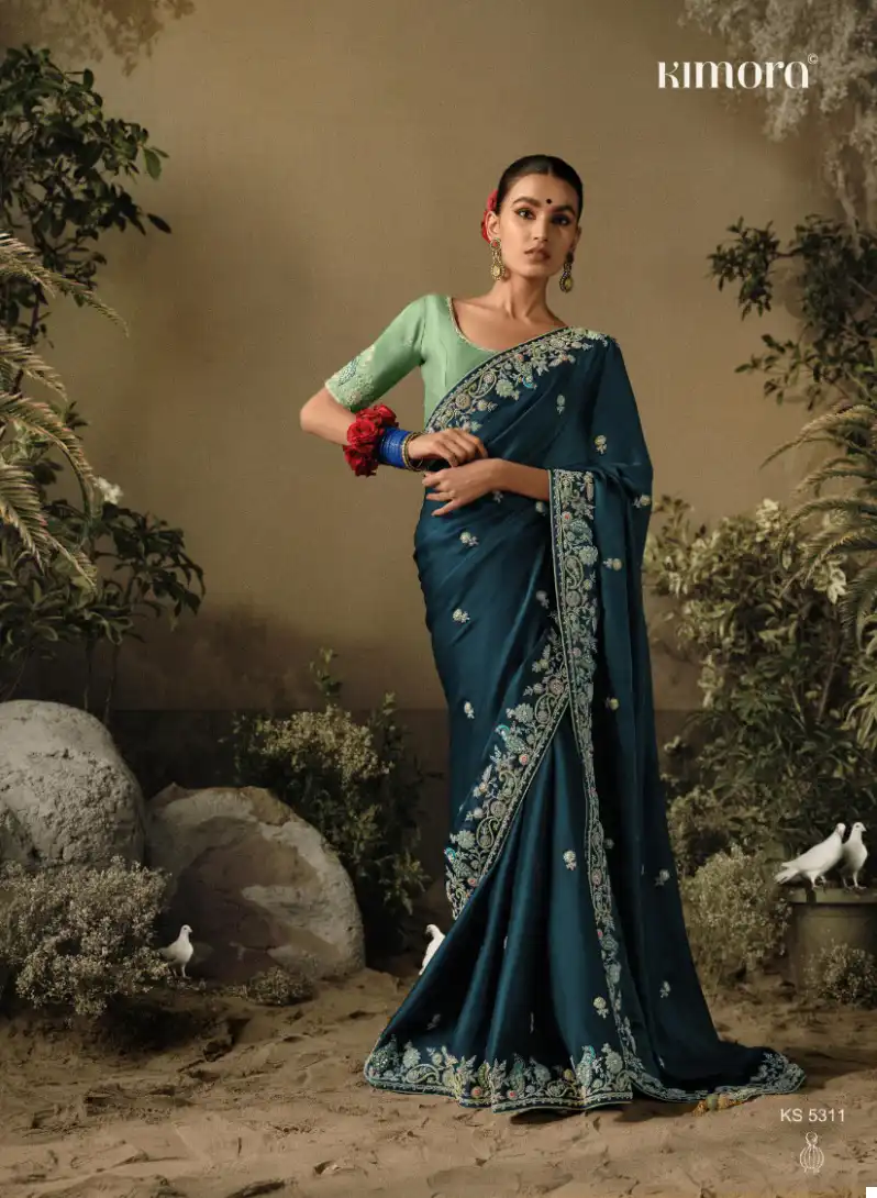Kimora Sawariya Pure Fancy Wholesale Designer Sarees Catalog — Wholesale Sarees, Kimora wholesale from Surat - Gallery Image 11