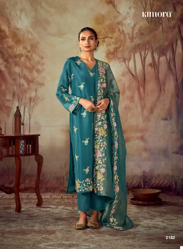 Kimora Shahi Pure Russian Silk Wholesale Fancy Salwar Suit Catalog — Wholesale Salwar Suits, MPA wholesale from Surat — view 2