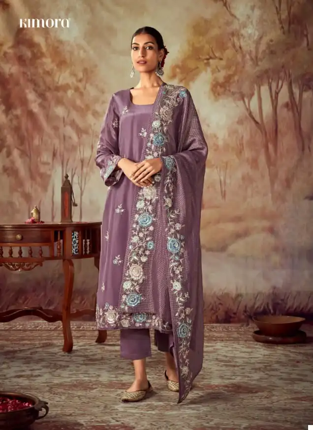 Kimora Shahi Pure Russian Silk Wholesale Fancy Salwar Suit Catalog — Wholesale Salwar Suits, MPA wholesale from Surat — view 4