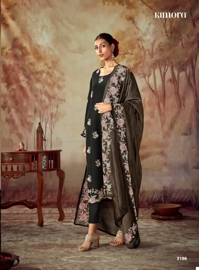 Kimora Shahi Pure Russian Silk Wholesale Fancy Salwar Suit Catalog — Wholesale Salwar Suits, MPA wholesale from Surat — view 5