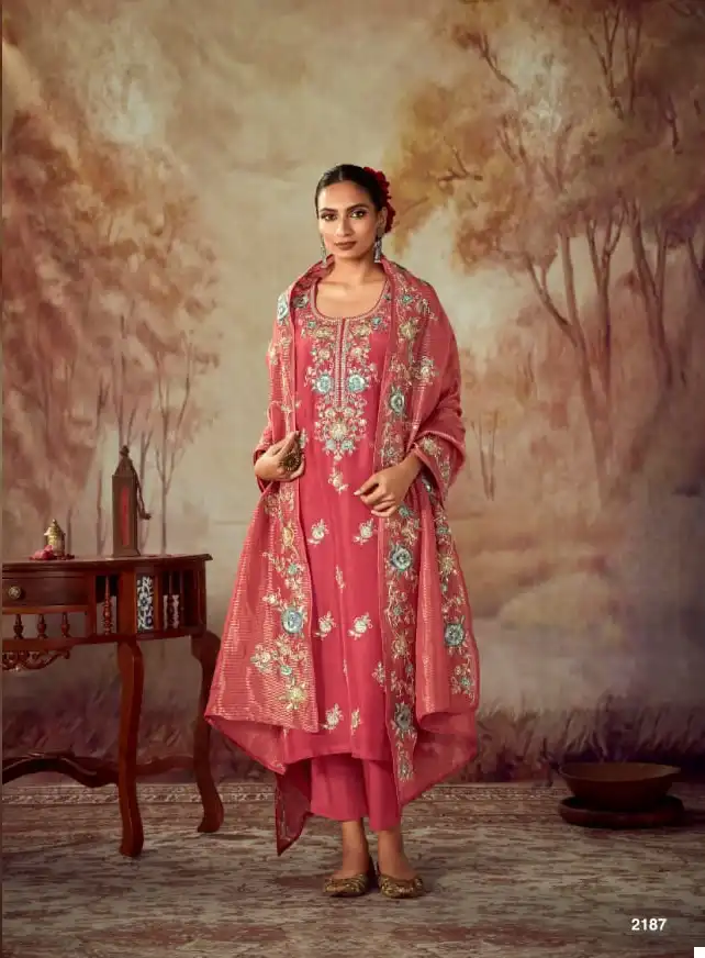 Kimora Shahi Pure Russian Silk Wholesale Fancy Salwar Suit Catalog — Wholesale Salwar Suits, MPA wholesale from Surat — view 7