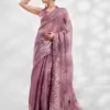 Laxminam Vinayak Lavender Chiffon Wholesale Fancy Sarees