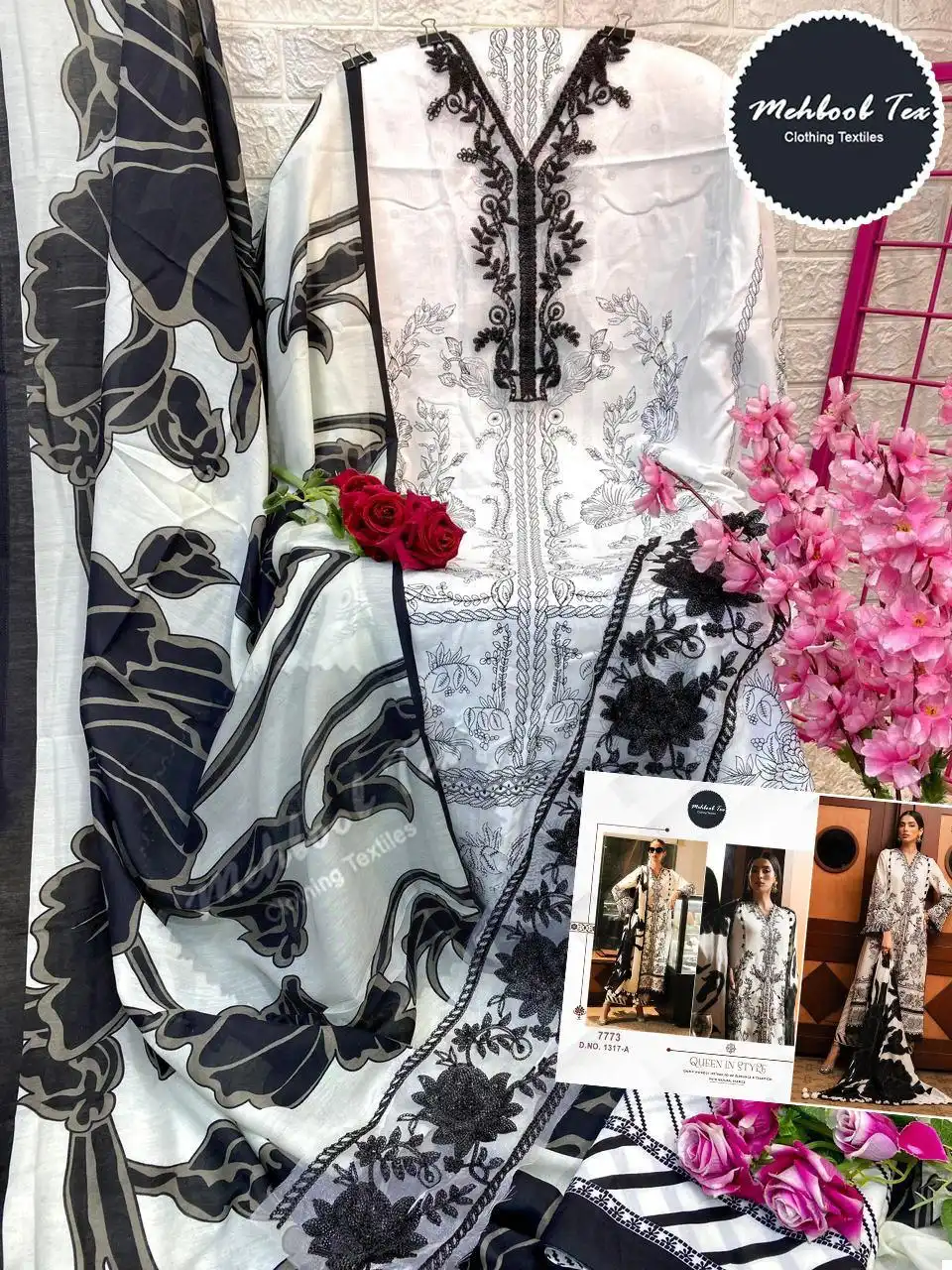Mehboob Tex 1317 A-B Pure Cotton Print Wholesale Pakistani Salwar Suit Catalog - Image 6