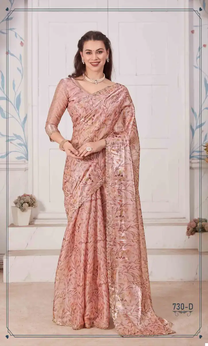 Mehek 730A To 730D Soft Jimmy Chhoo Digital Print Wholesale Fancy Sarees Catalog - Image 4