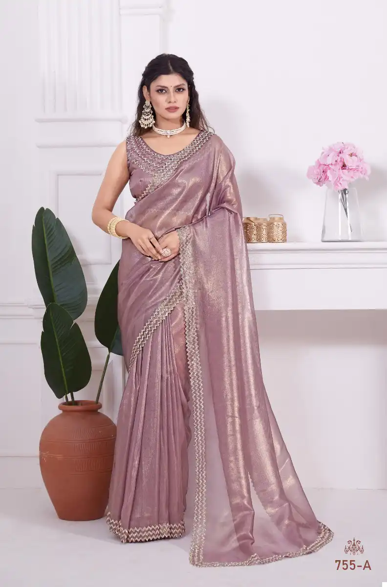 Mehek 755A To 755E Raina Net Coating Wholesale Fancy Sarees Catalog - Image 5