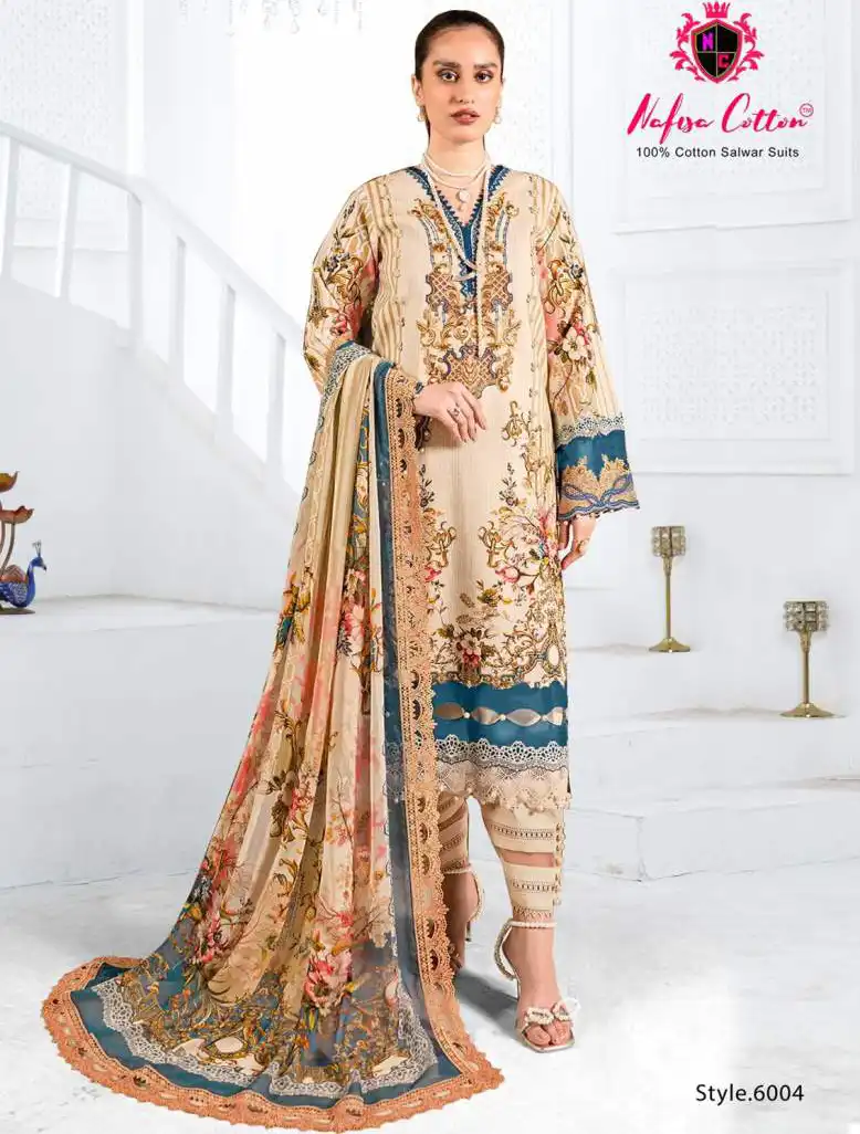 Nafisa Safina Vol 6 Pure Soft Cotton Printed Wholesale Pakistani Salwar Suit Catalog