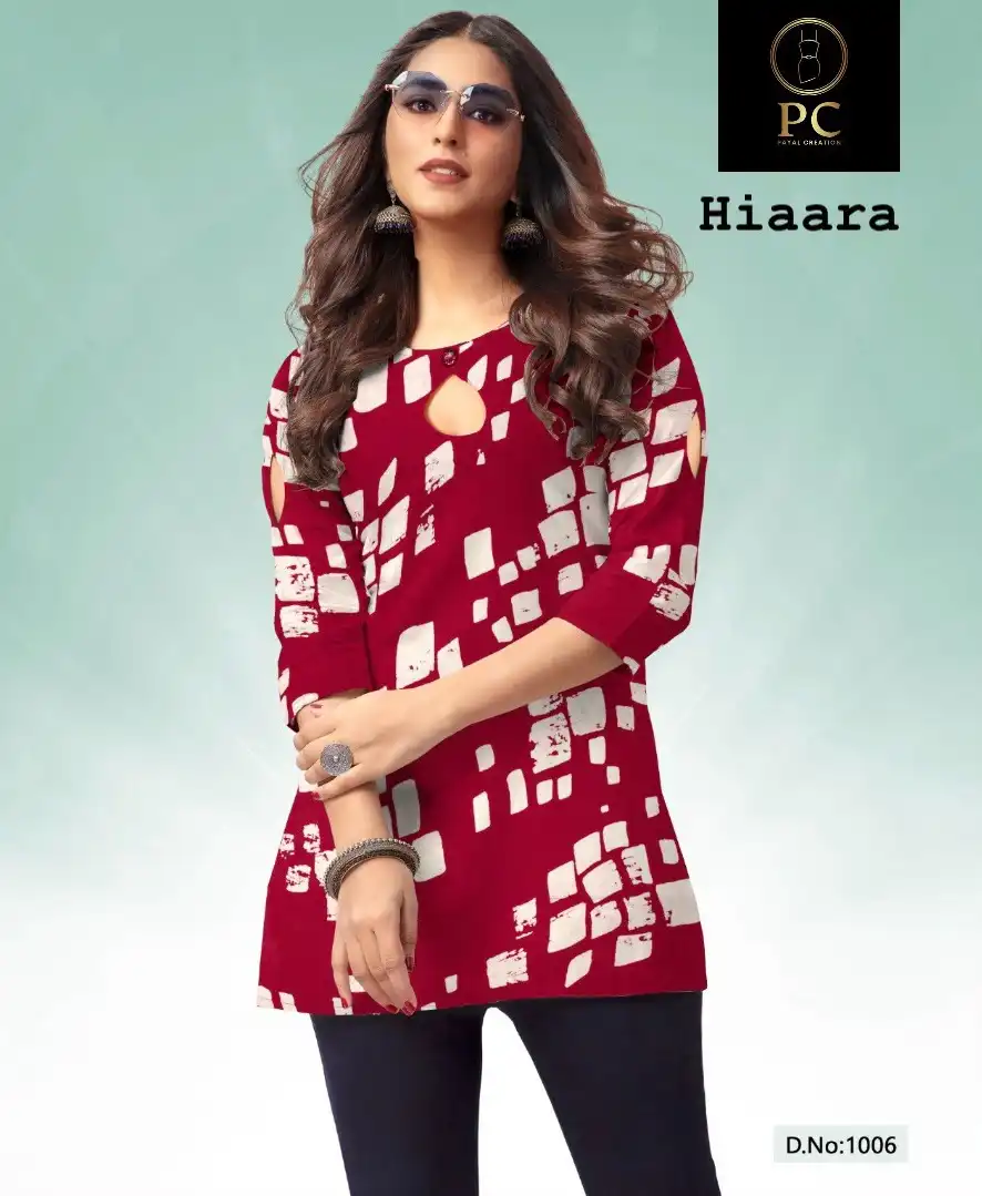 Pc Hiaara Vol1 Cotton Wholesale Fancy Kurtis Catalog