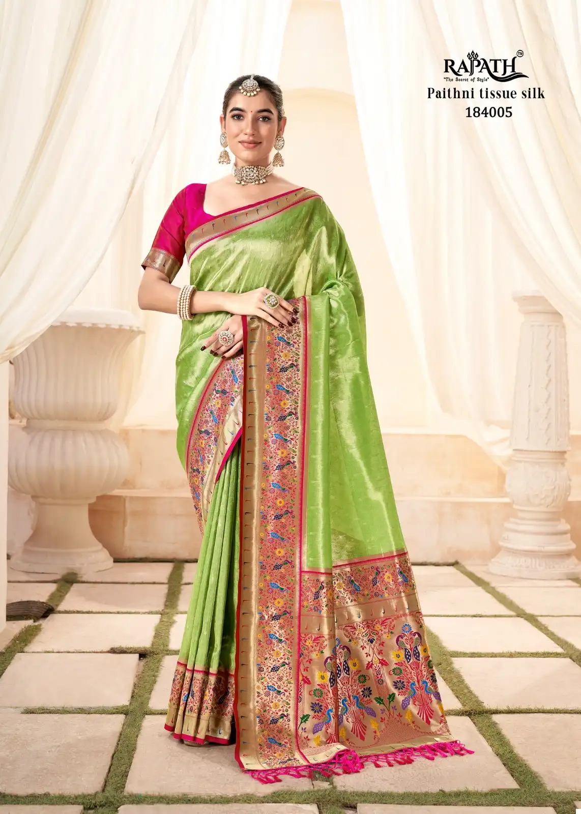Rajpath Lavnya Silk Pure Handloom Wholesale Fancy Sarees Catalog - Image 5