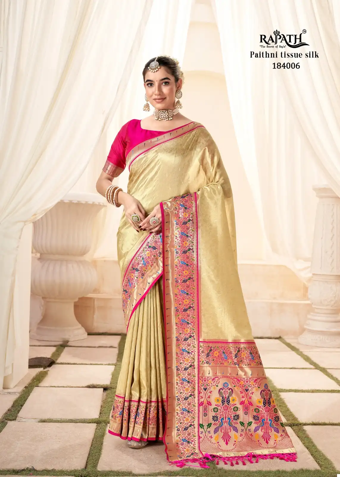 Rajpath Lavnya Silk Pure Handloom Wholesale Fancy Sarees Catalog - Image 6