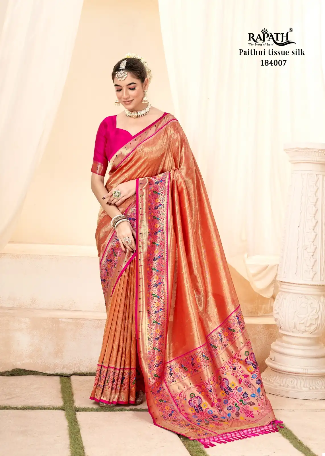 Rajpath Lavnya Silk Pure Handloom Wholesale Fancy Sarees Catalog - Image 7