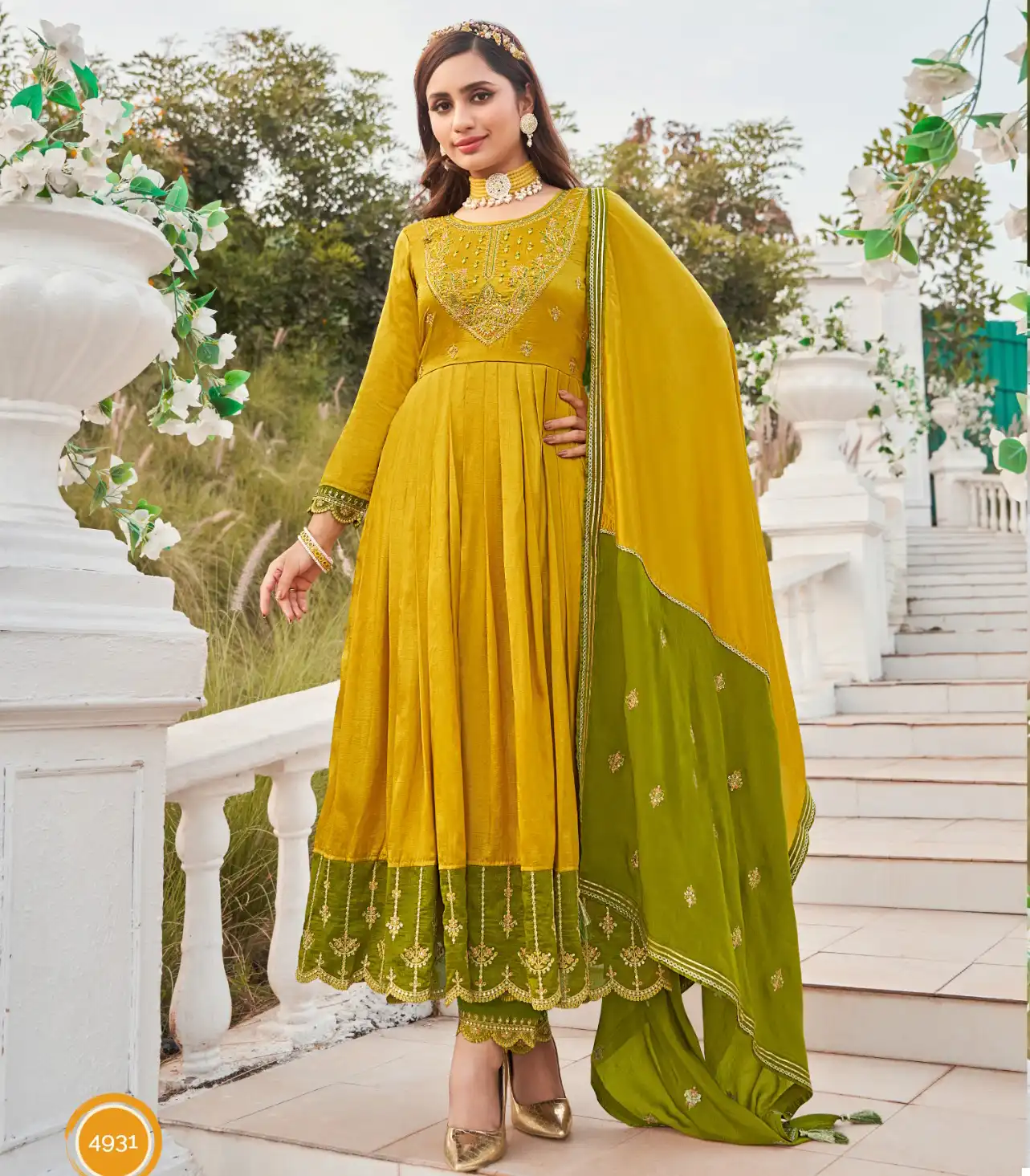 Rangoon Haldi Mehndi Silk Wholesale Readymade Salwar Suit Catalog
