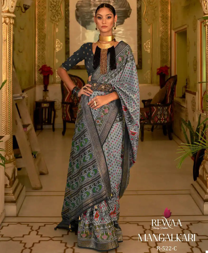 Rewaa Mangalkari Patola Silk Wholesale Sarees Catalog