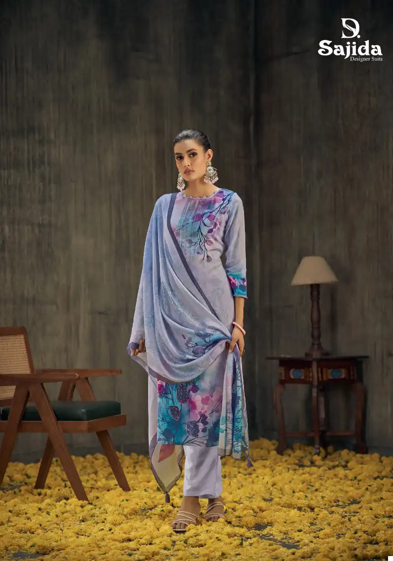 Sajida Samayra Pure Viscose Muslin Digital Print Wholesale Fancy Salwar Suit Catalog — Wholesale Salwar Suits, MPA wholesale from Surat - Gallery Image 2