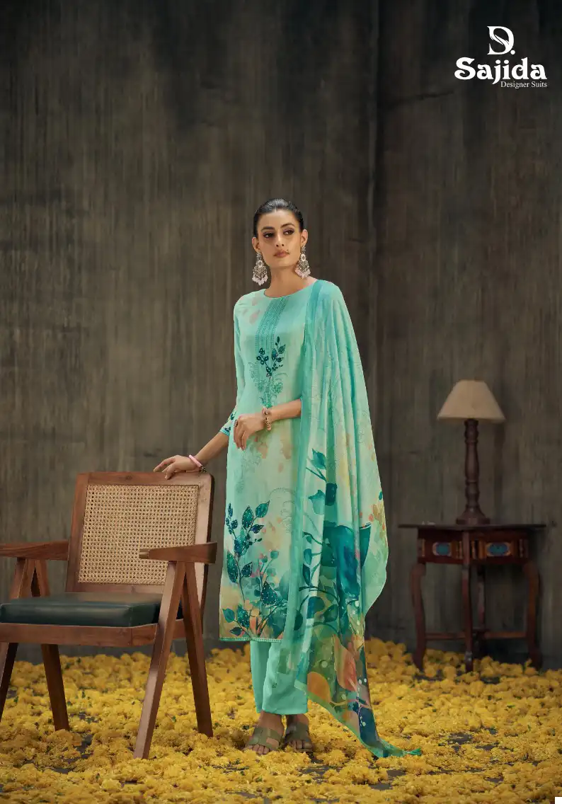Sajida Samayra Pure Viscose Muslin Digital Print Wholesale Fancy Salwar Suit Catalog — Wholesale Salwar Suits, MPA wholesale from Surat - Gallery Image 3