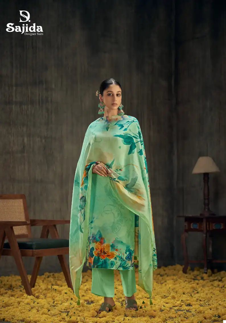 Sajida Samayra Pure Viscose Muslin Digital Print Wholesale Fancy Salwar Suit Catalog — Wholesale Salwar Suits, MPA wholesale from Surat - Gallery Image 5
