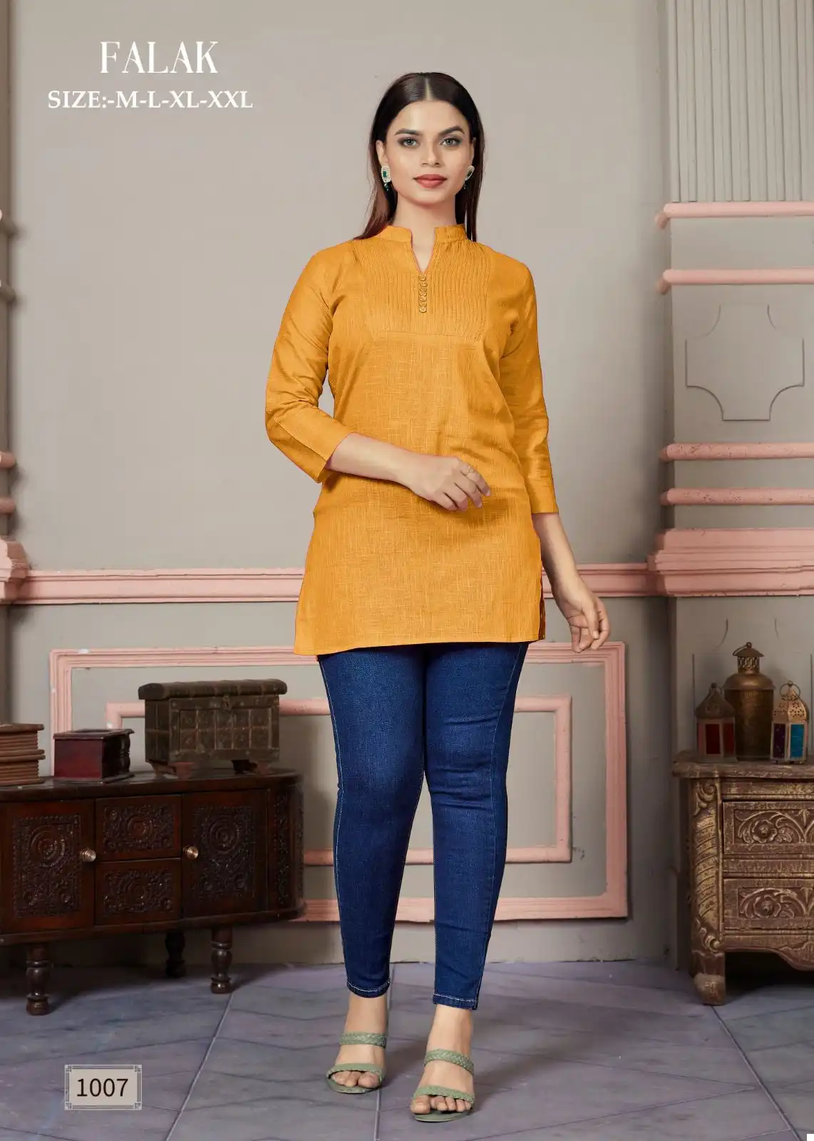 Sangeet Falak Cotton Slub Wholesale Short Top Catalog - Image 10