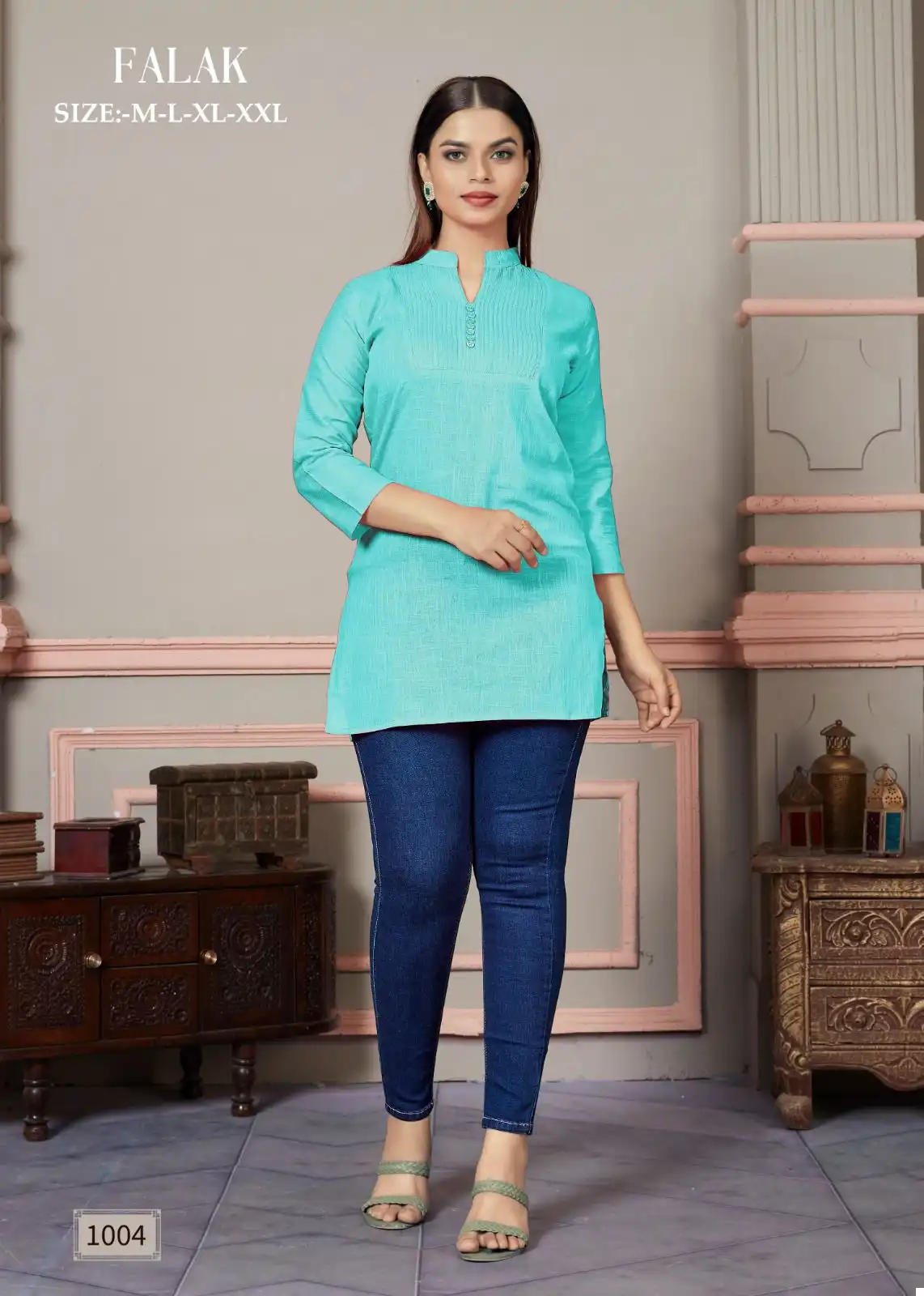 Sangeet Falak Cotton Slub Wholesale Short Top Catalog - Image 3