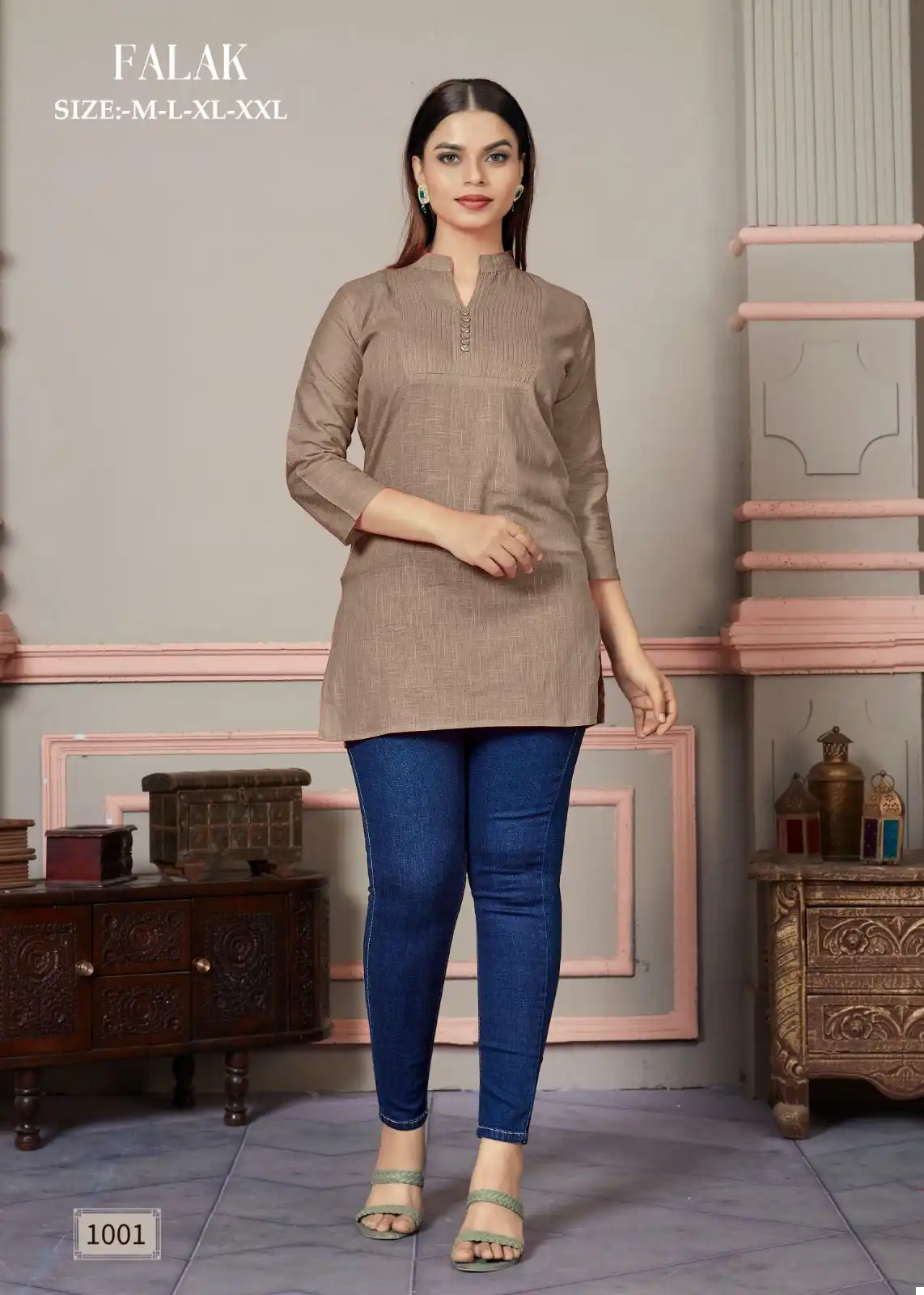 Sangeet Falak Cotton Slub Wholesale Short Top Catalog - Image 6