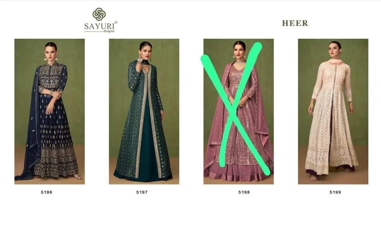 Sayuri Designer Heer Real Georgette Wholesale Designer Readymade Salwar Suit Catalog - Image 4