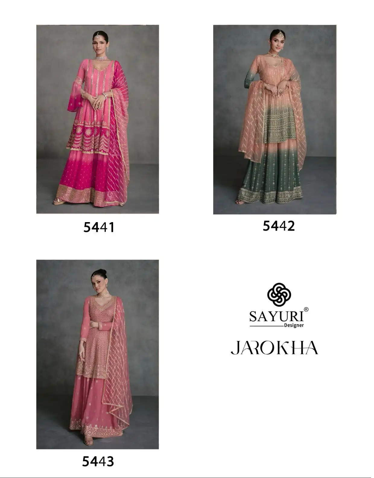 Sayuri Designer Jarokha Real Georgette Wholesale Designer Readymade Salwar Suit Catalog - Image 4