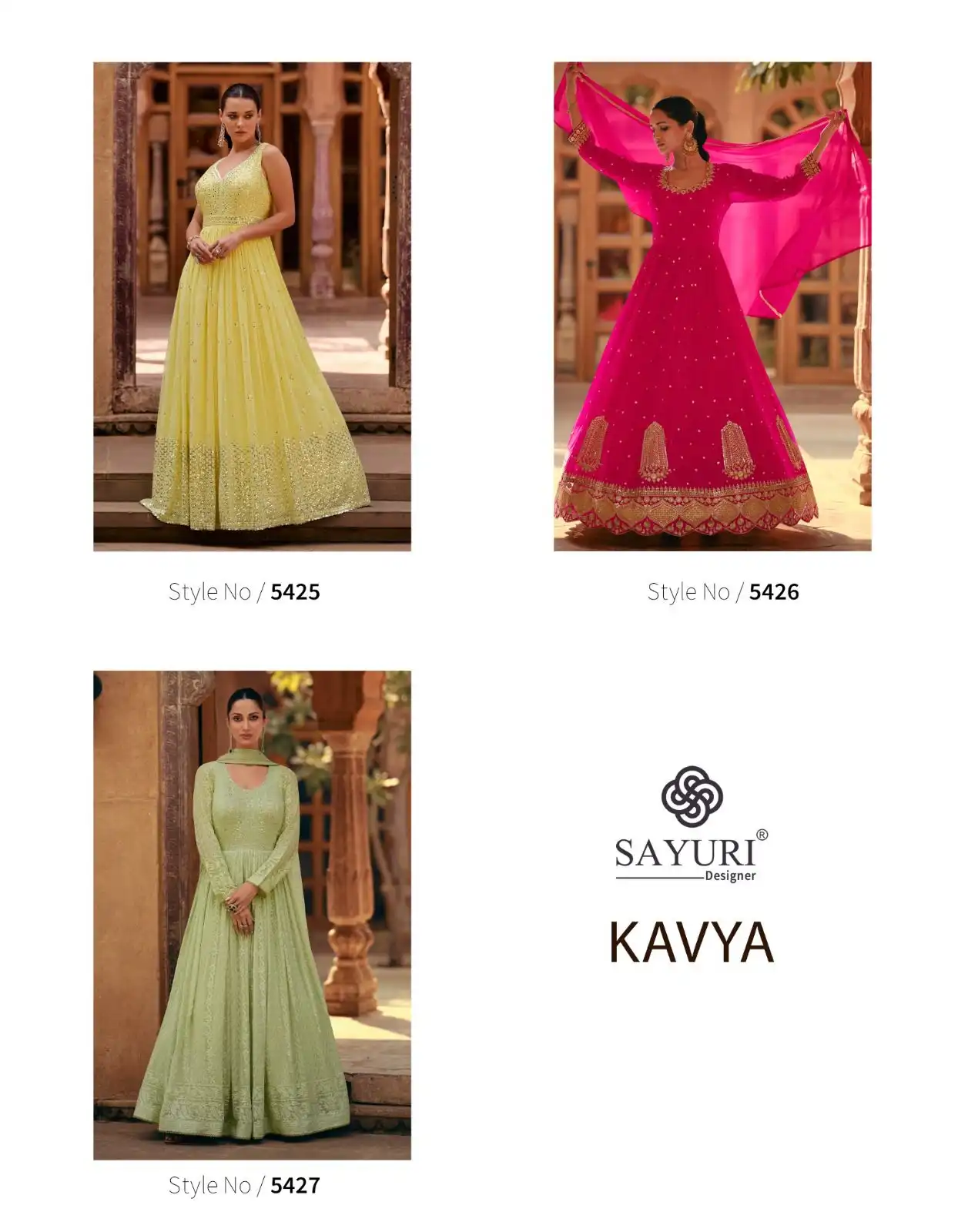 Sayuri Designer Kavya Real Georgette Wholesale Designer Readymade Anarkali Suit Catalog - Image 4