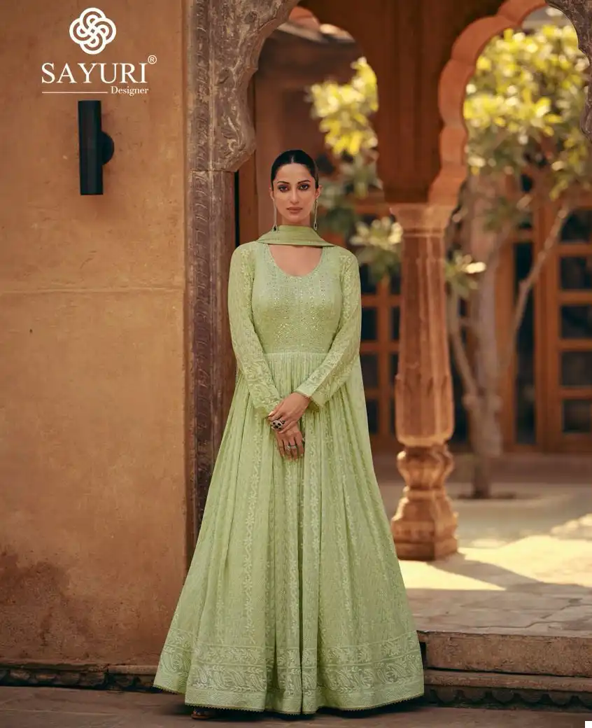 Sayuri Designer Kavya Real Georgette Wholesale Designer Readymade Anarkali Suit Catalog - Image 2