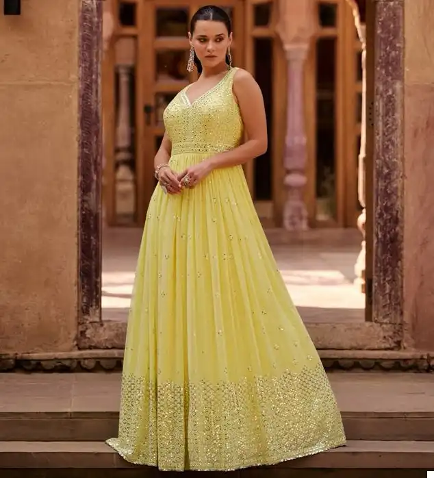 Sayuri Designer Kavya Real Georgette Wholesale Designer Readymade Anarkali Suit Catalog