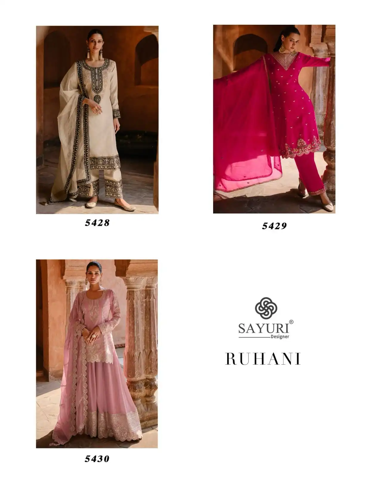 Sayuri Designer Ruhani Real Georgette Readymade Salwar Suit Wholesale Catalog - Image 4