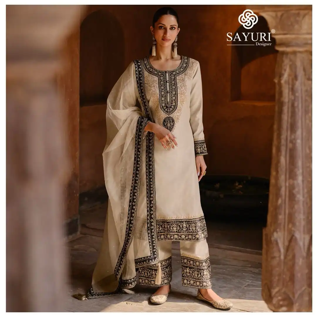 Sayuri Designer Ruhani Real Georgette Readymade Salwar Suit Wholesale Catalog - Image 2