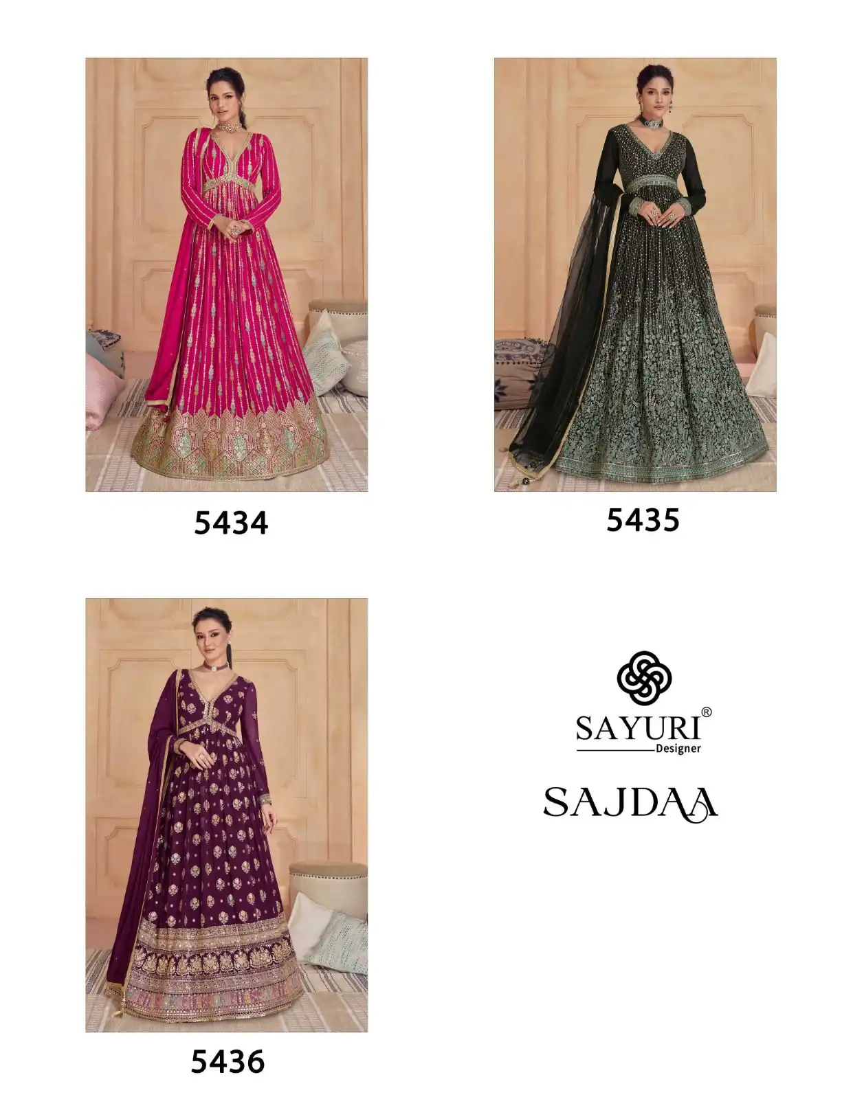 Sayuri Designer Sajdaa Real Georgette Wholesale Readymade Designer Salwar Suit Catalog - Image 4