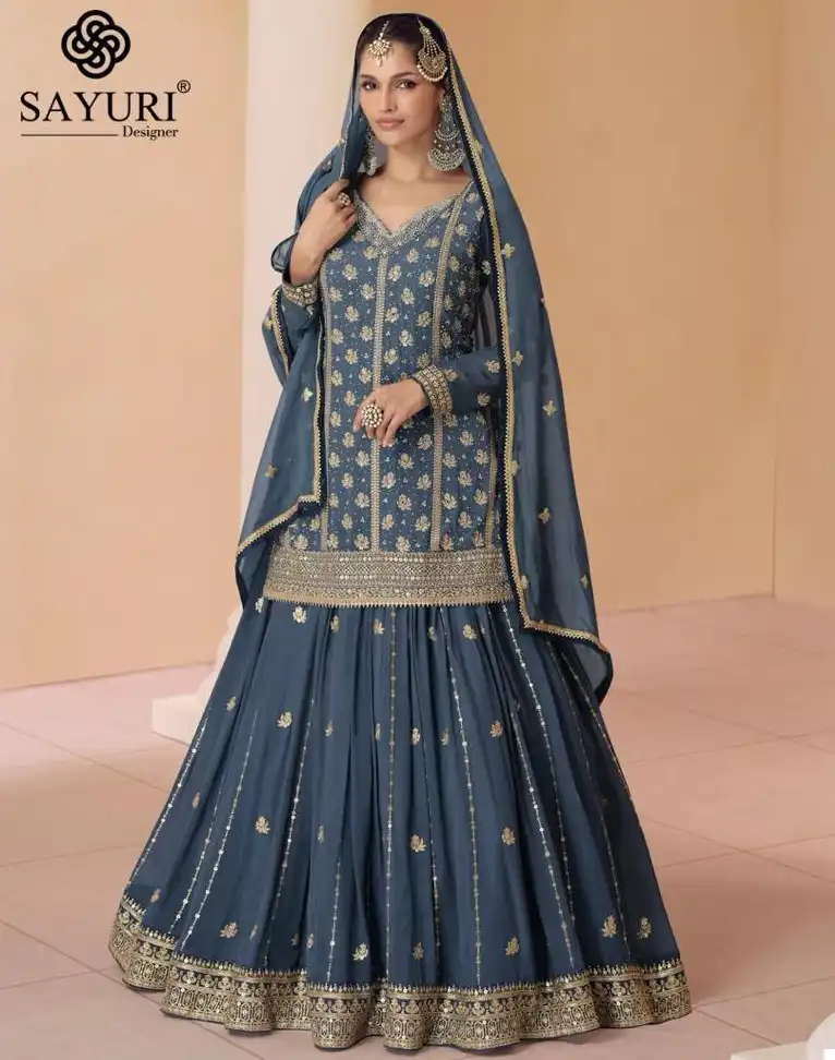 Sayuri Designer Sara Real Georgette Wholesale Designer Readymade Salwar Suit Catalog