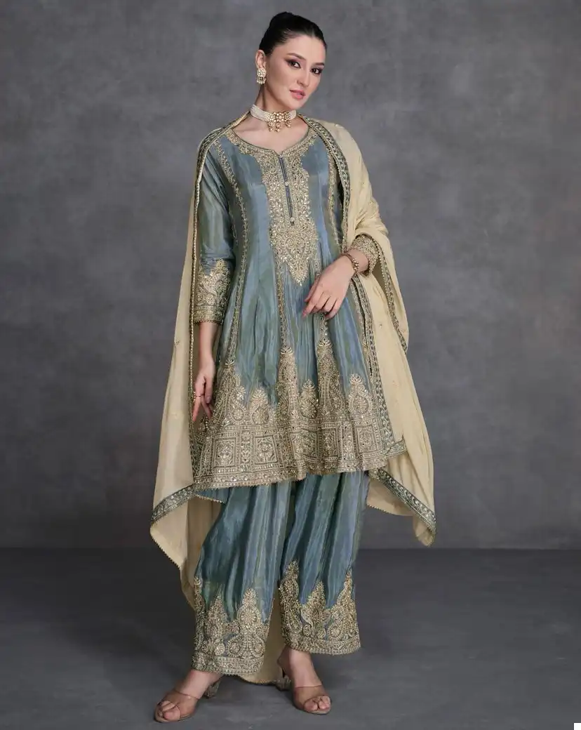 Sayuri Designer Simar Organza Silk Wholesale Designer Readymade Salwar Suit Catalog